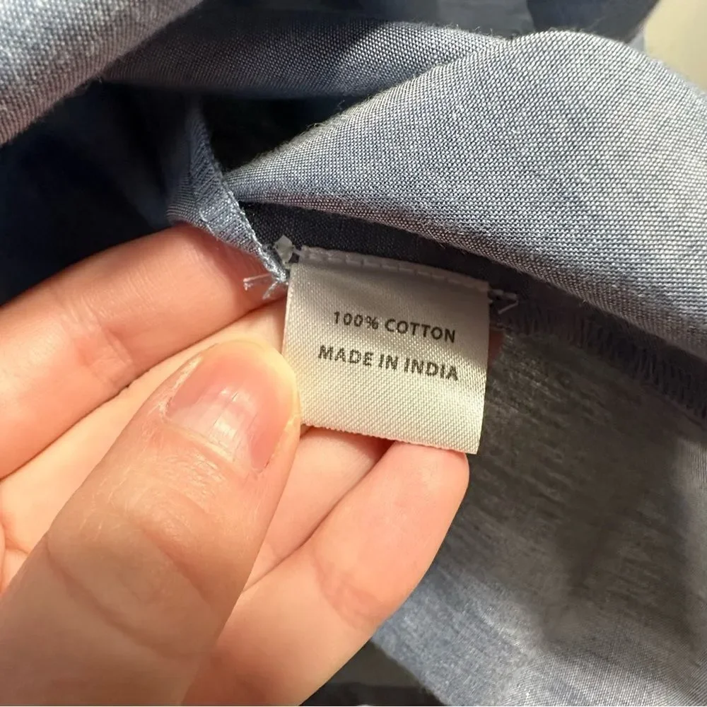 Tuckernuck Cotton Chambray Embroidered Salty Paloma Caftan Dress NWT Size Small - Picture 9 of 16